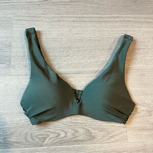 H&M Forest Green Bikini Top Size 4 EUC